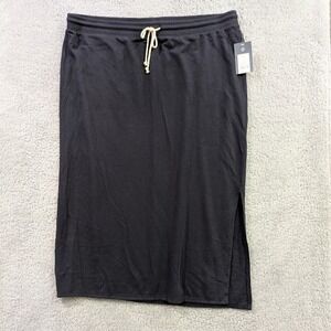 Universal Thread Leisure Studio French Terry Midi Pencil Skirt Navy Size XL NWT